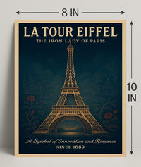 La Tour Eiffel Vintage Wall Art Print PosterGoat