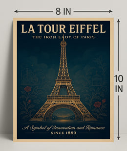 La Tour Eiffel Vintage Wall Art Print PosterGoat