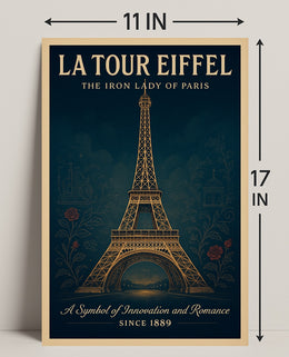 La Tour Eiffel Vintage Wall Art Print PosterGoat
