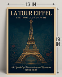 La Tour Eiffel Vintage Wall Art Print PosterGoat