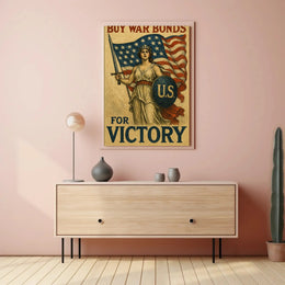 Lady Liberty Inspires Patriotism WWII Propaganda Poster PosterGoat