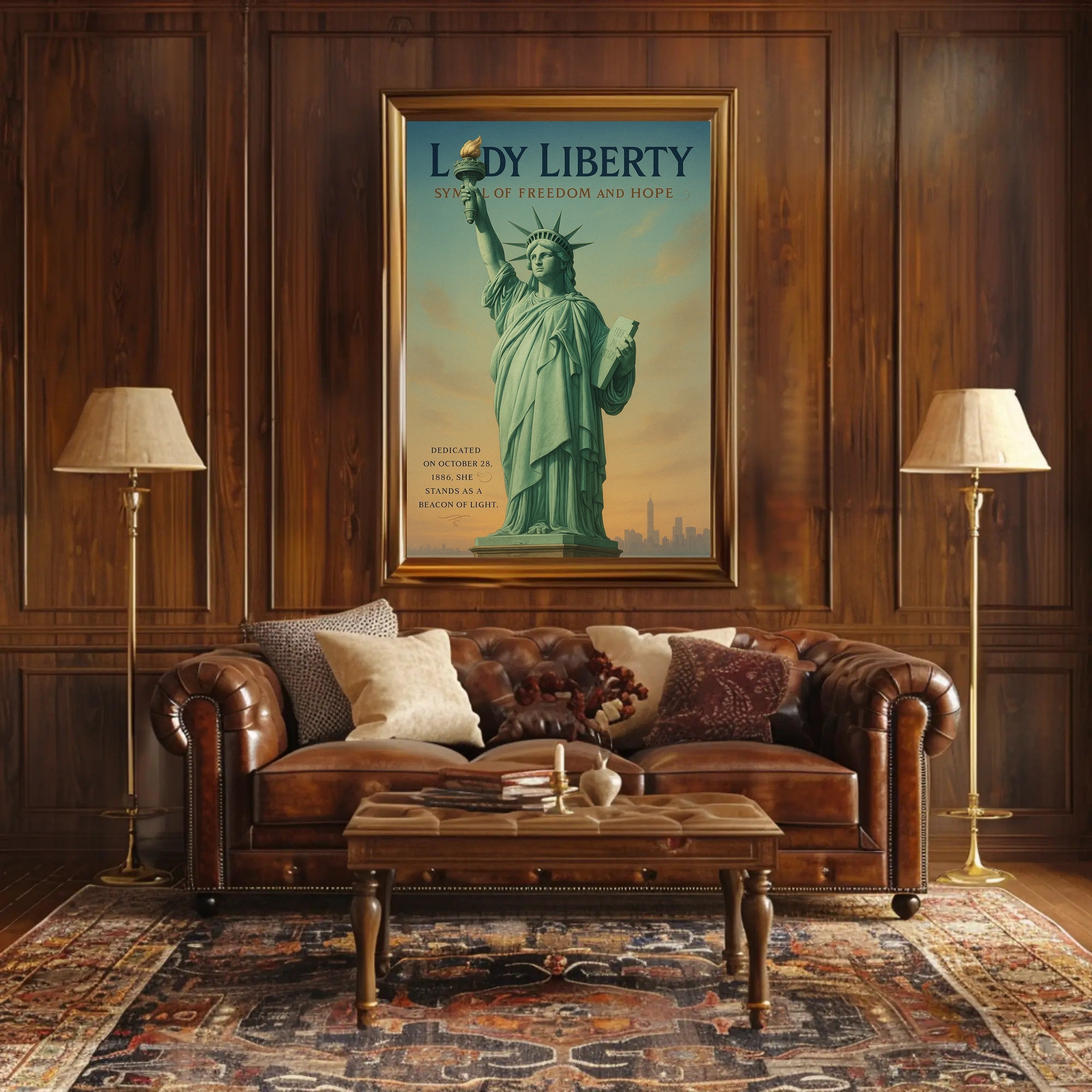 Lady Liberty Symbol Of Freedom Poster PosterGoat