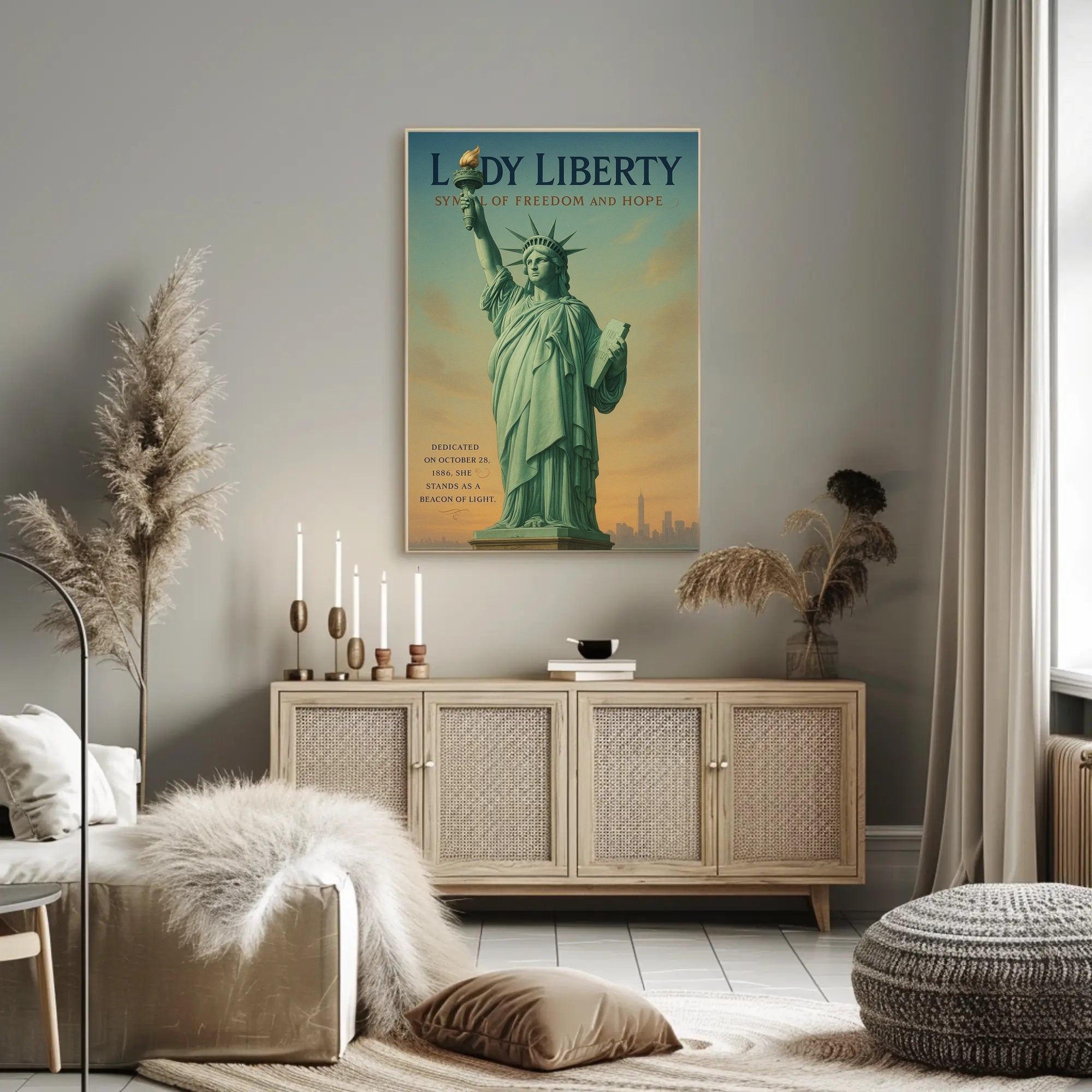 Lady Liberty Symbol Of Freedom Poster PosterGoat