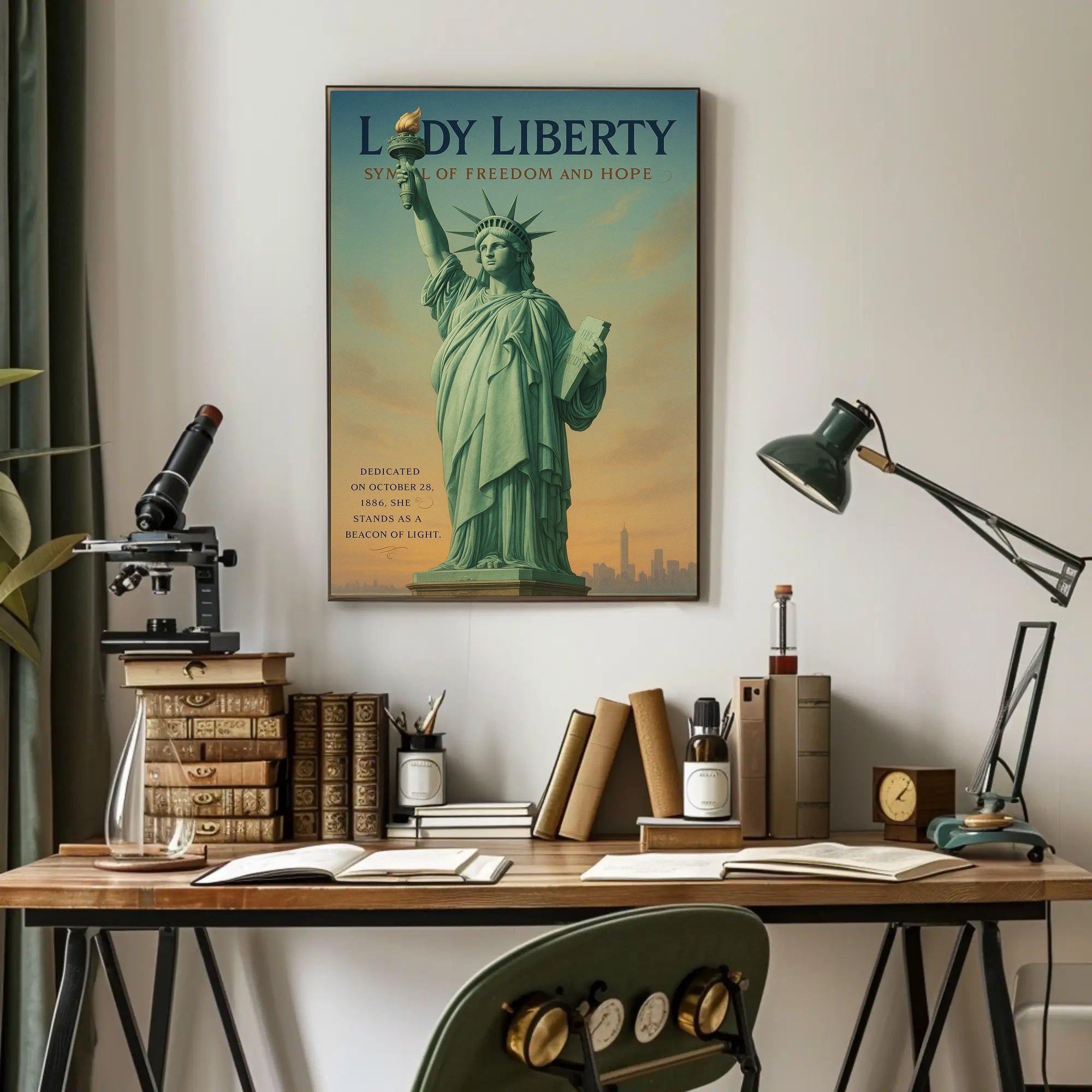Lady Liberty Symbol Of Freedom Poster PosterGoat