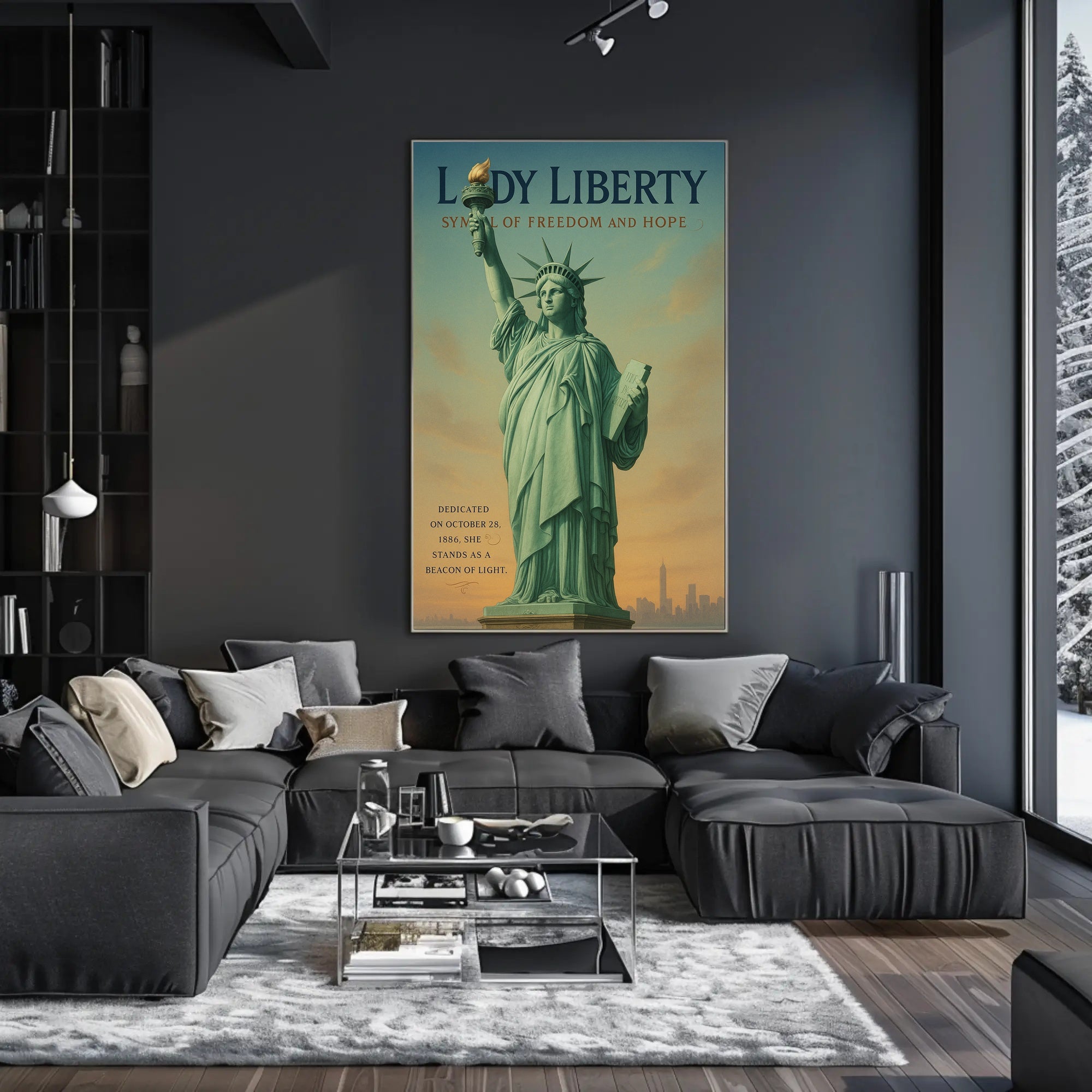 Lady Liberty Symbol Of Freedom Poster PosterGoat