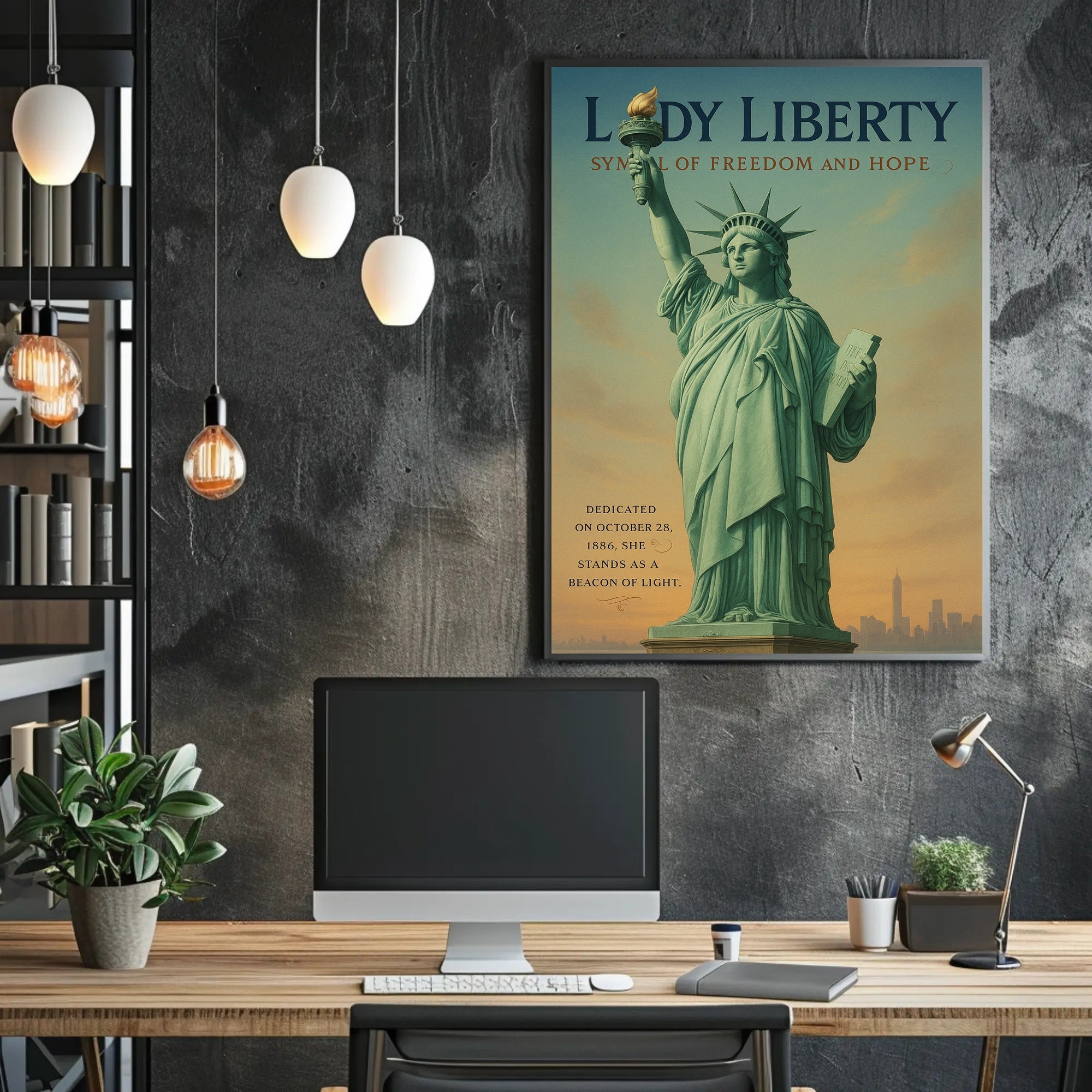 Lady Liberty Symbol Of Freedom Poster PosterGoat