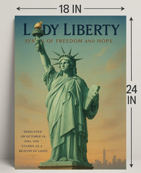 Lady Liberty Symbol Of Freedom Poster PosterGoat