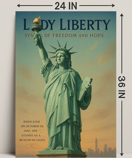 Lady Liberty Symbol Of Freedom Poster PosterGoat