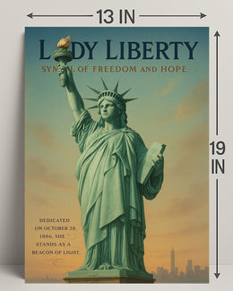 Lady Liberty Symbol Of Freedom Poster PosterGoat