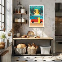 Laguna Beach Vintage Surf Vibes Travel Poster PosterGoat
