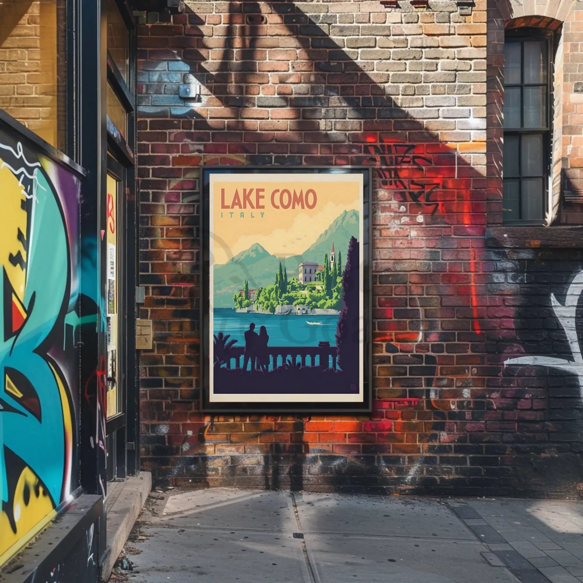 Lake Como Vintage Travel Art Print Travel Poster PosterGoat