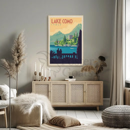 Lake Como Vintage Travel Art Print Travel Poster PosterGoat