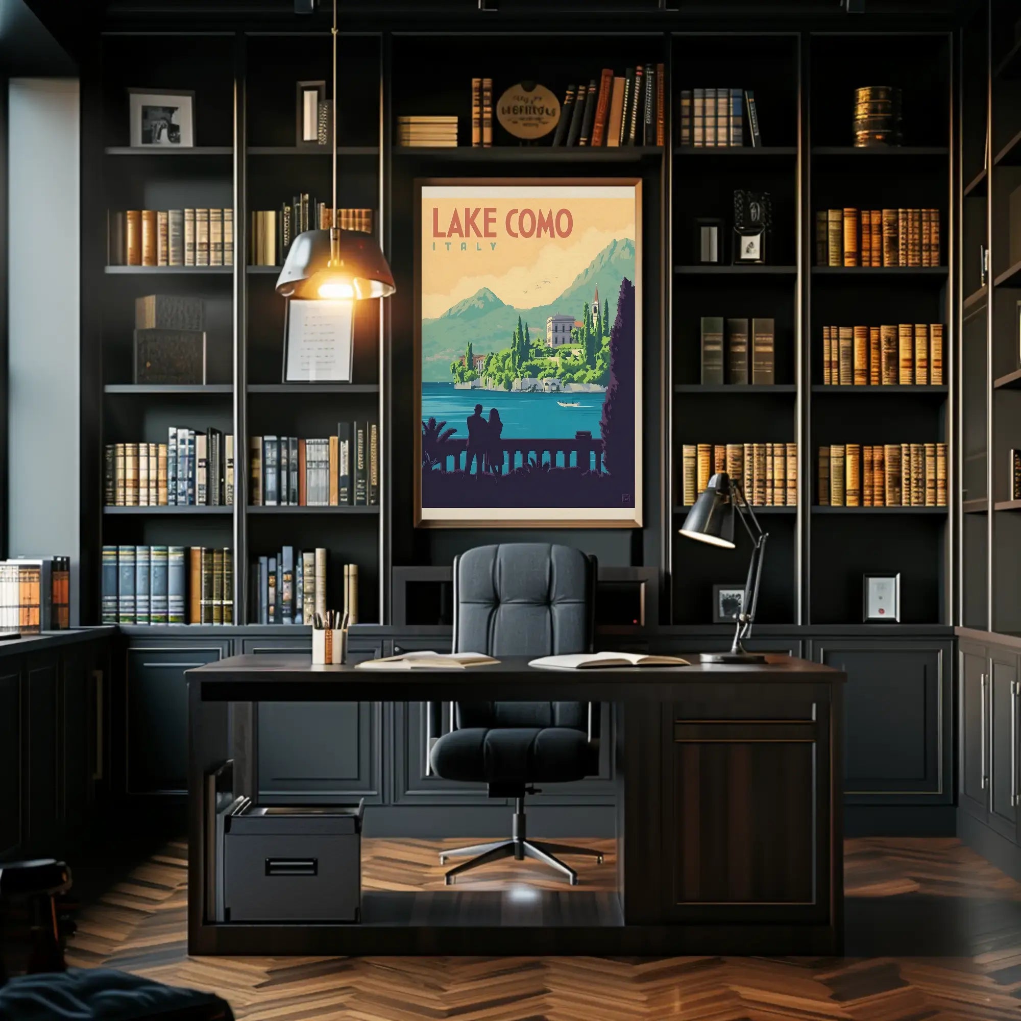 Lake Como Vintage Travel Art Print Travel Poster PosterGoat