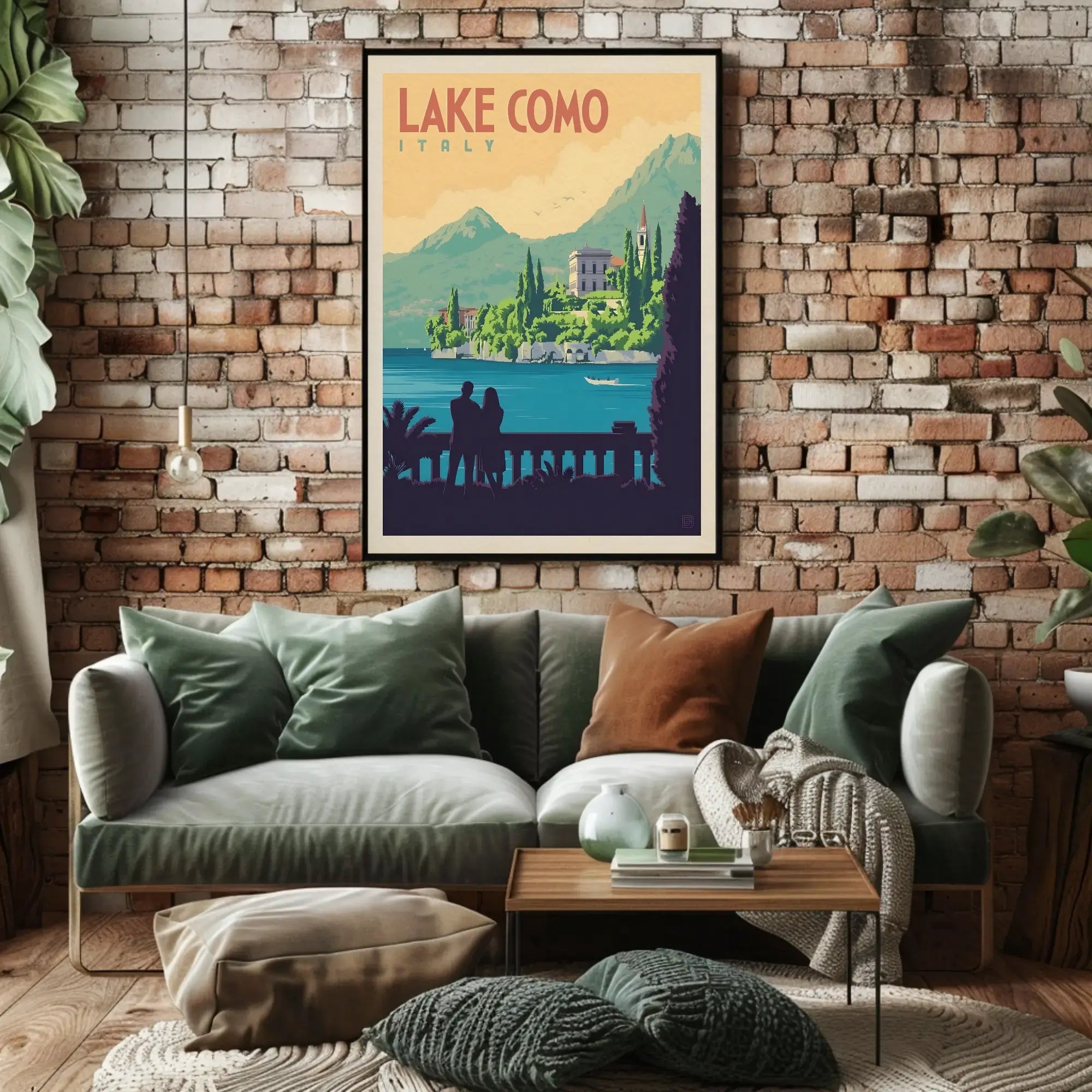 Lake Como Vintage Travel Art Print Travel Poster PosterGoat