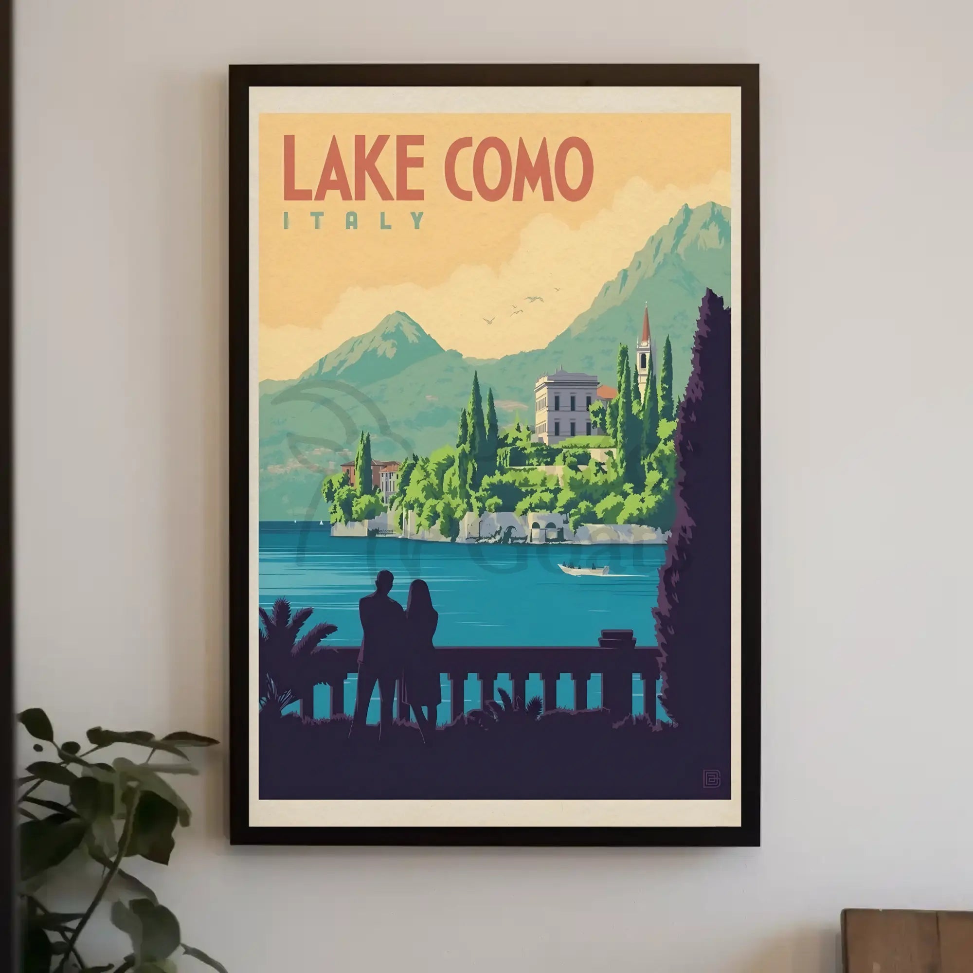 Lake Como Vintage Travel Art Print Travel Poster PosterGoat
