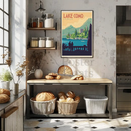 Lake Como Vintage Travel Art Print Travel Poster PosterGoat