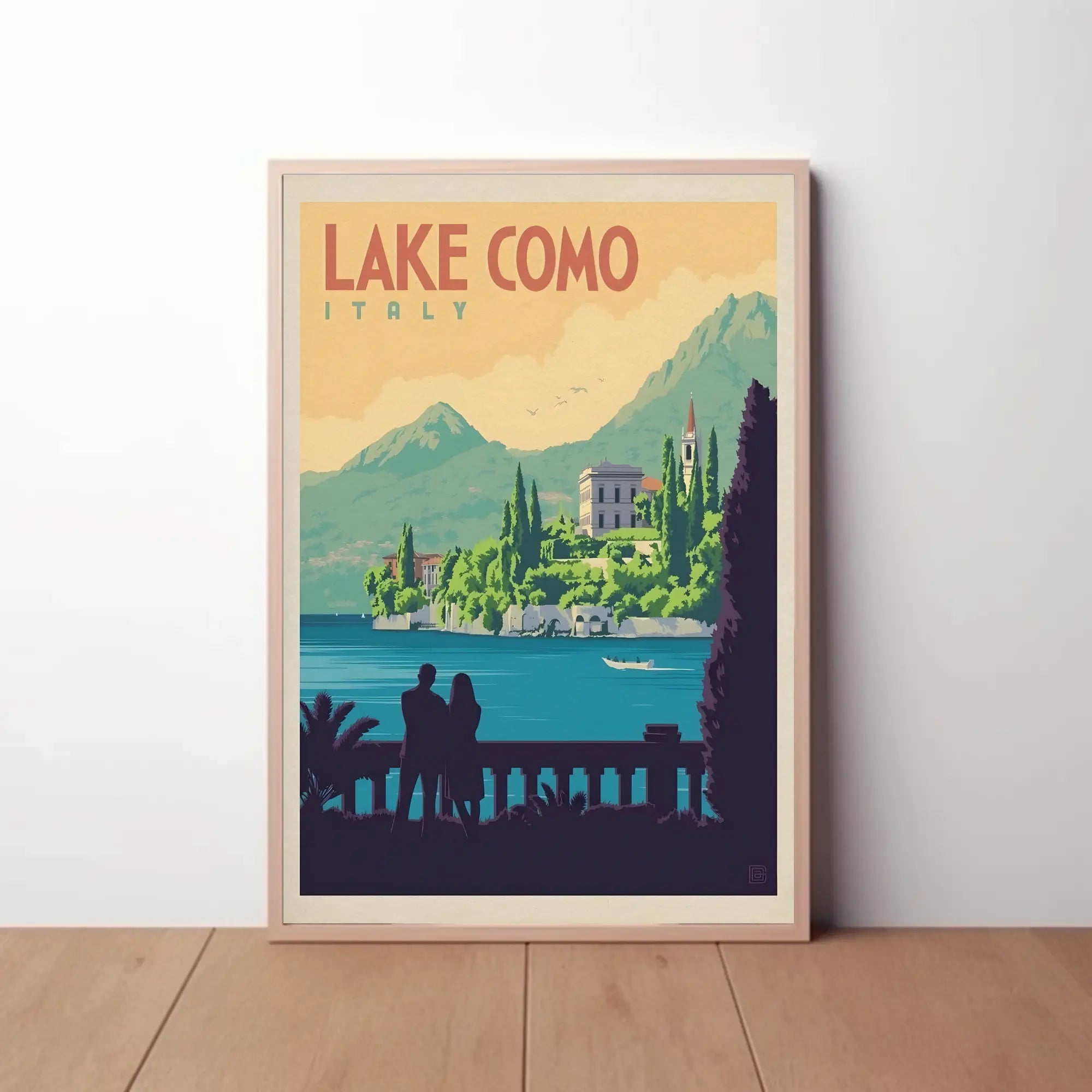 Lake Como Vintage Travel Art Print Travel Poster PosterGoat