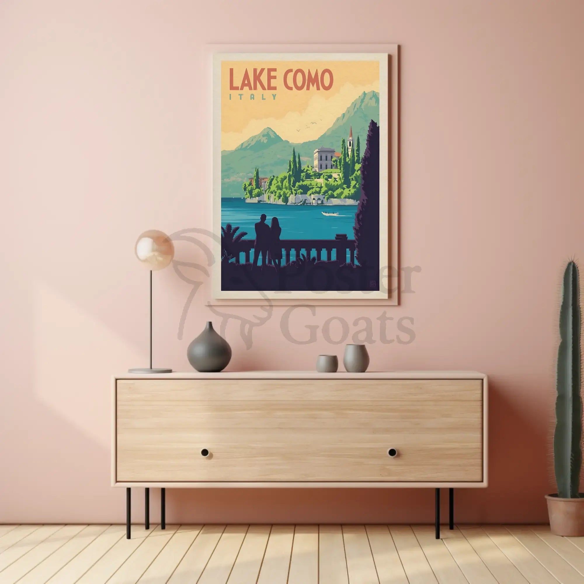 Lake Como Vintage Travel Art Print Travel Poster PosterGoat