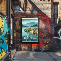 Lake Como Vintage Travel Artwork Poster PosterGoat