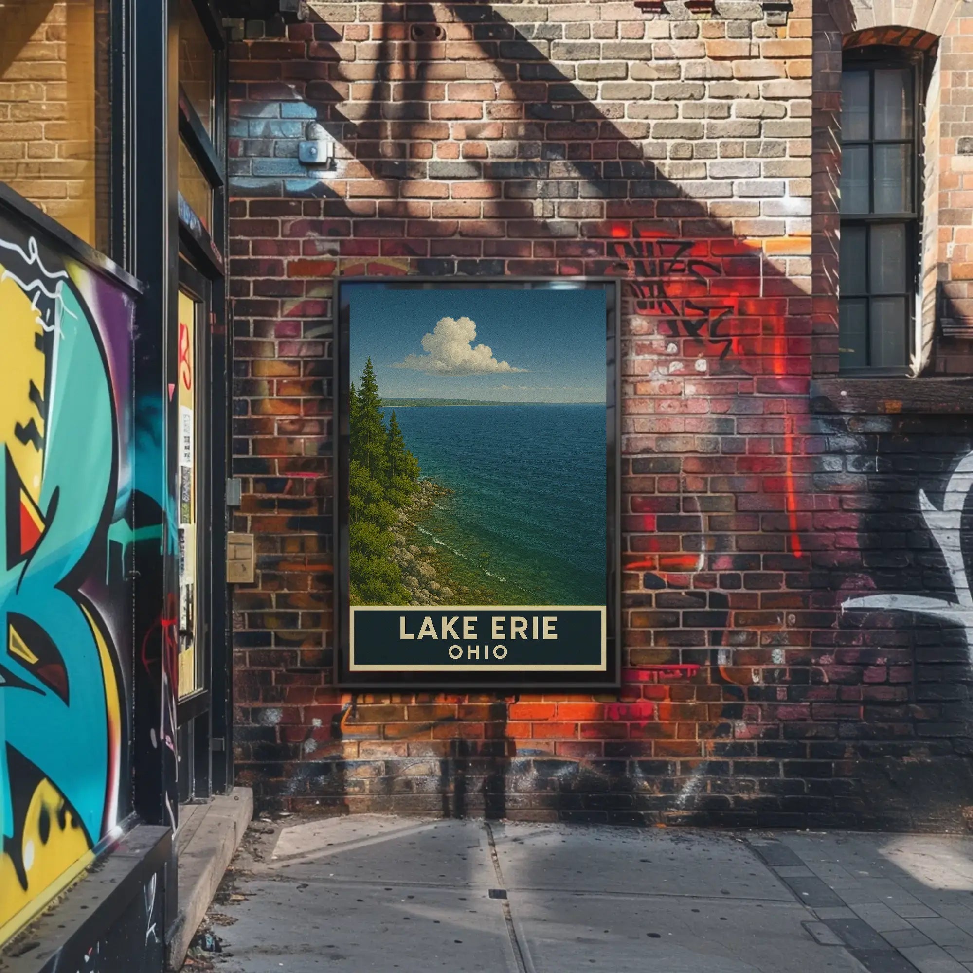 Lake Erie Ohio Vintage Travel Poster PosterGoat