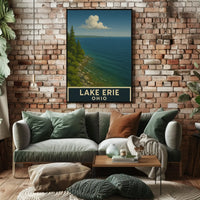Lake Erie Ohio Vintage Travel Poster PosterGoat