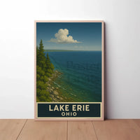 Lake Erie Ohio Vintage Travel Poster PosterGoat