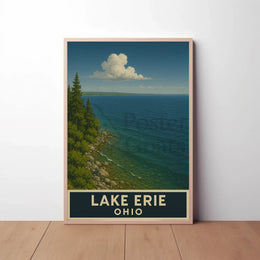 Lake Erie Ohio Vintage Travel Poster PosterGoat