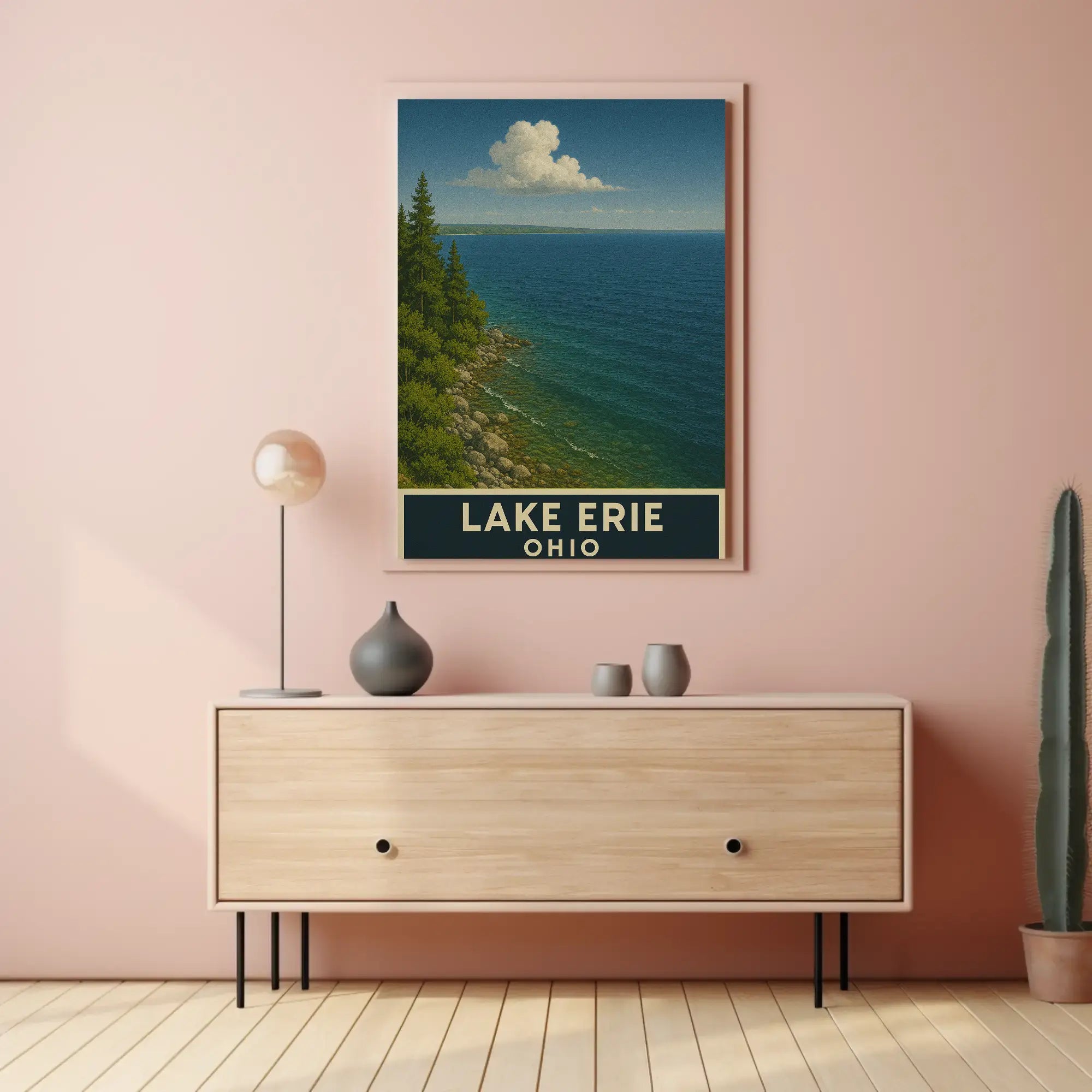 Lake Erie Ohio Vintage Travel Poster PosterGoat