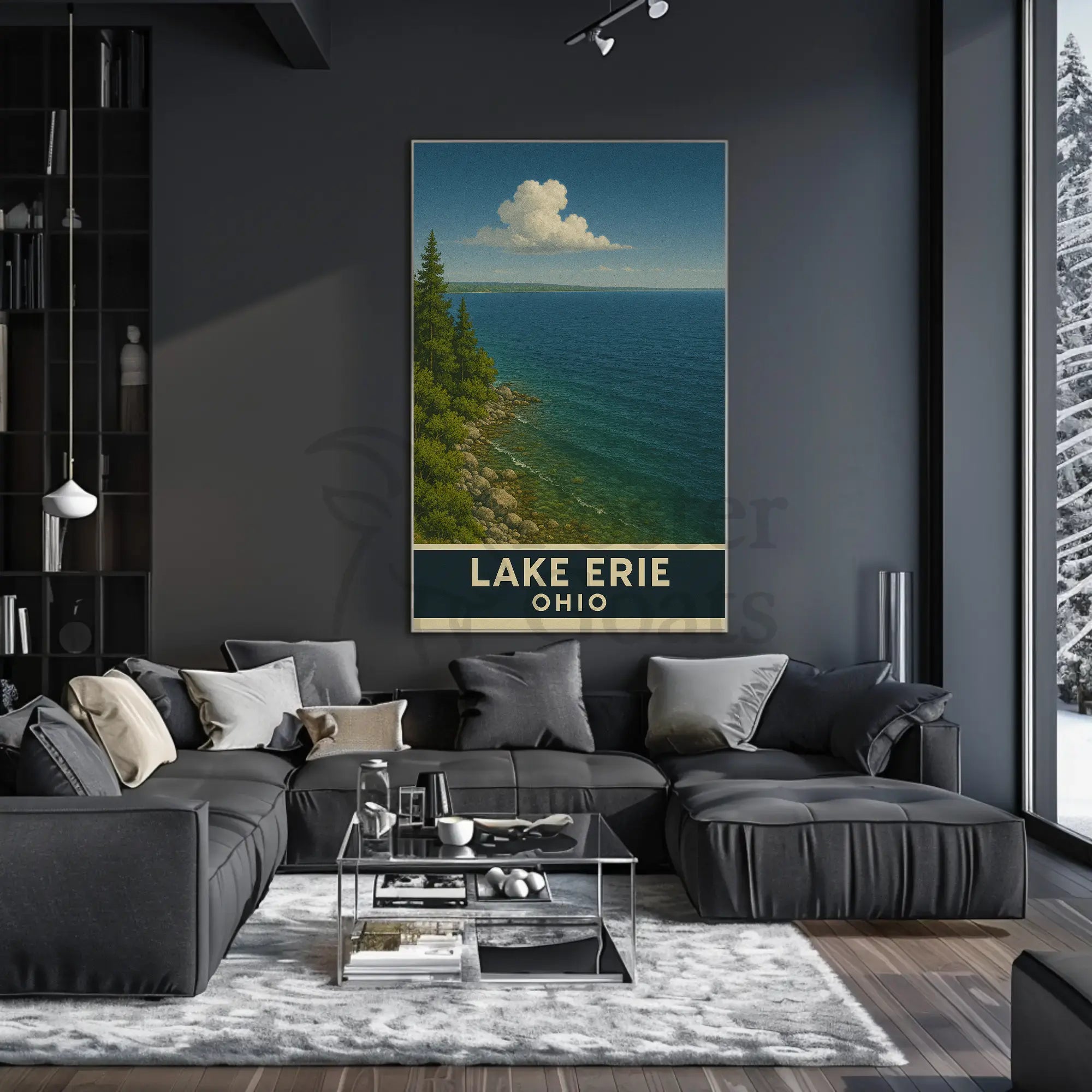 Lake Erie Ohio Vintage Travel Poster PosterGoat