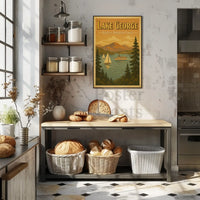 Lake George Scenic Getaway Vintage Travel Poster PosterGoat