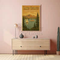 Lake George Scenic Getaway Vintage Travel Poster PosterGoat