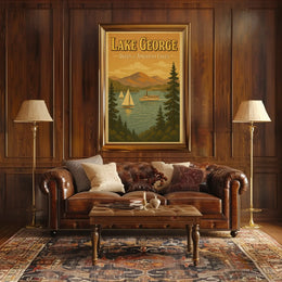 Lake George Scenic Getaway Vintage Travel Poster PosterGoat