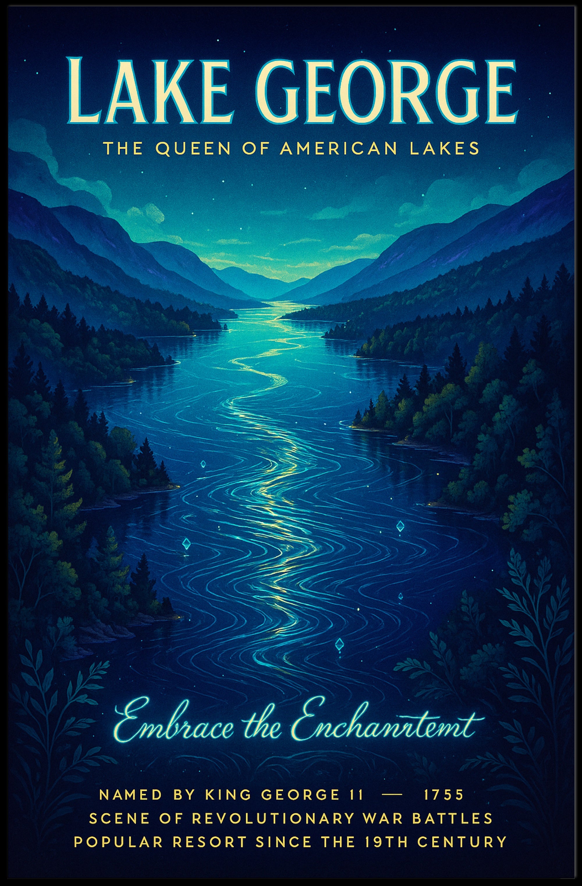 Lake George The Queen of American Lakes Poster PosterGoat