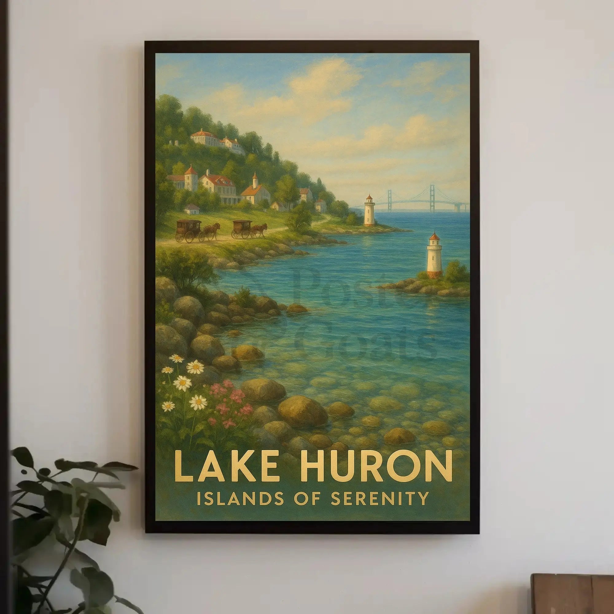 Lake Huron Scenic Beauty Vintage Travel Poster PosterGoat