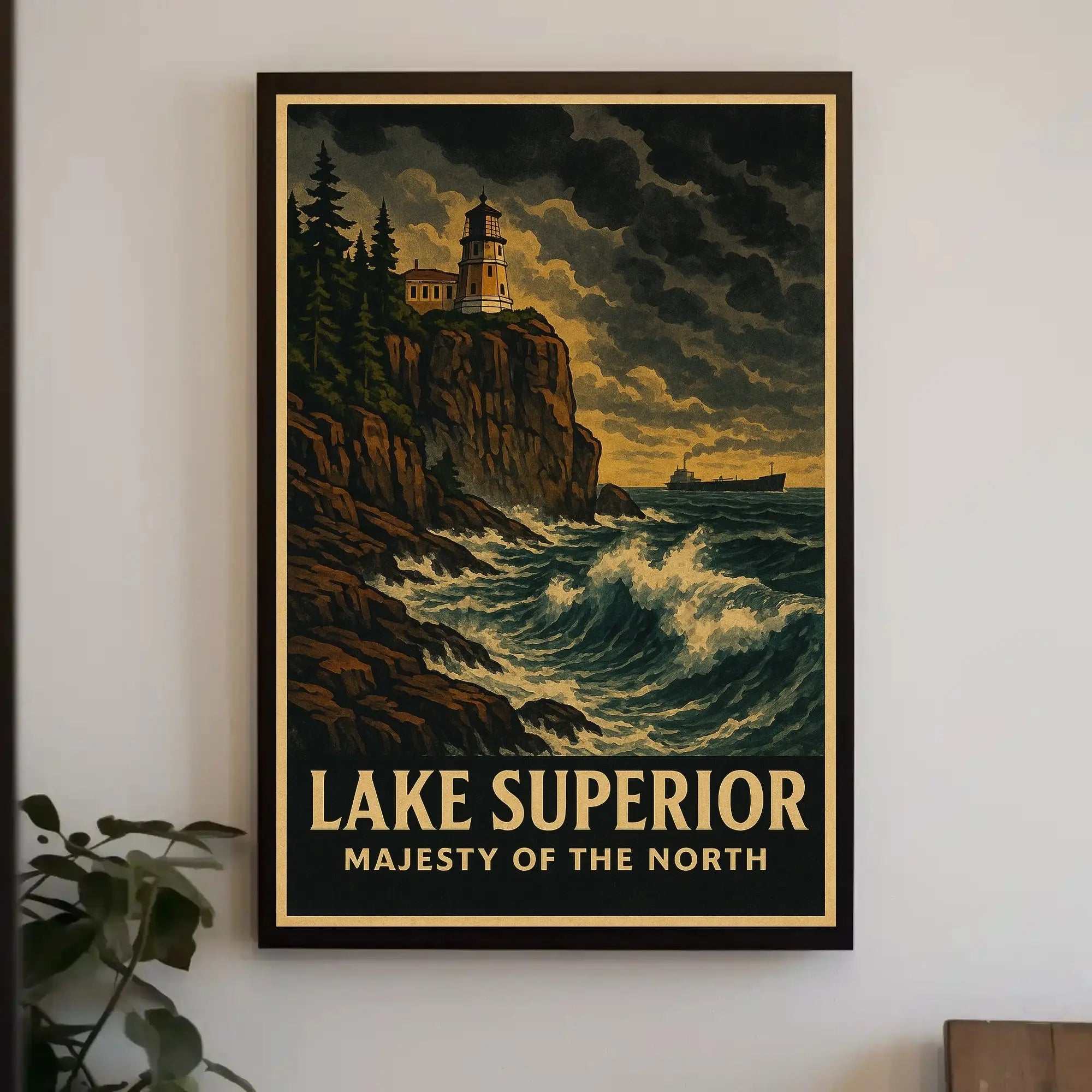 Lake Superior Majesty Scenic Travel Poster PosterGoat