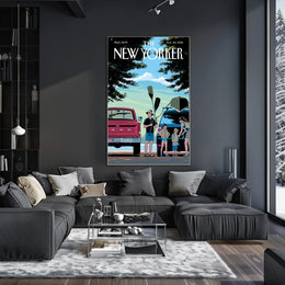 Lakeside Tranquility Contemporary Rural Retreat National Park Poster PosterGoat