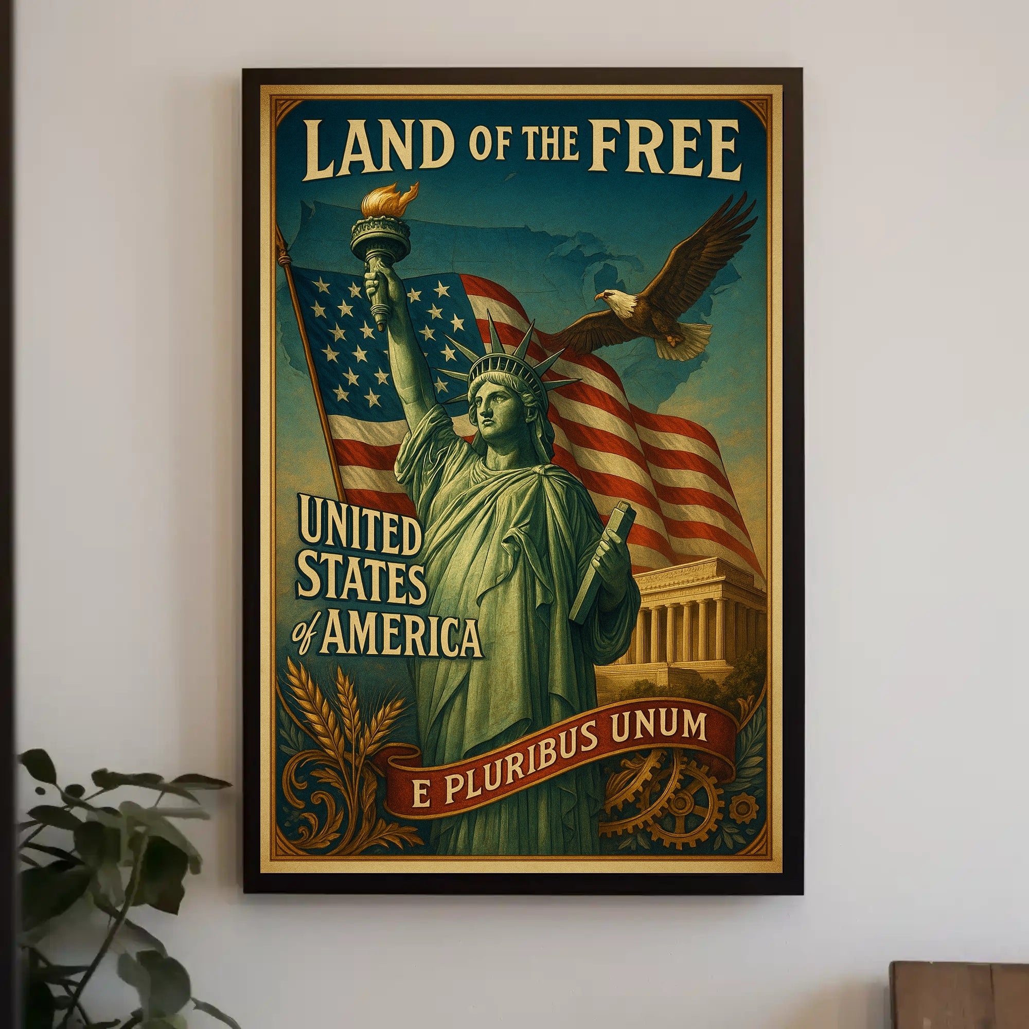 Land Of The Free Poster PosterGoat