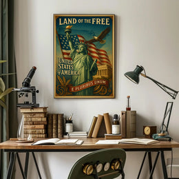Land Of The Free Poster PosterGoat