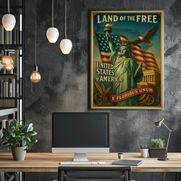 Land Of The Free Poster PosterGoat