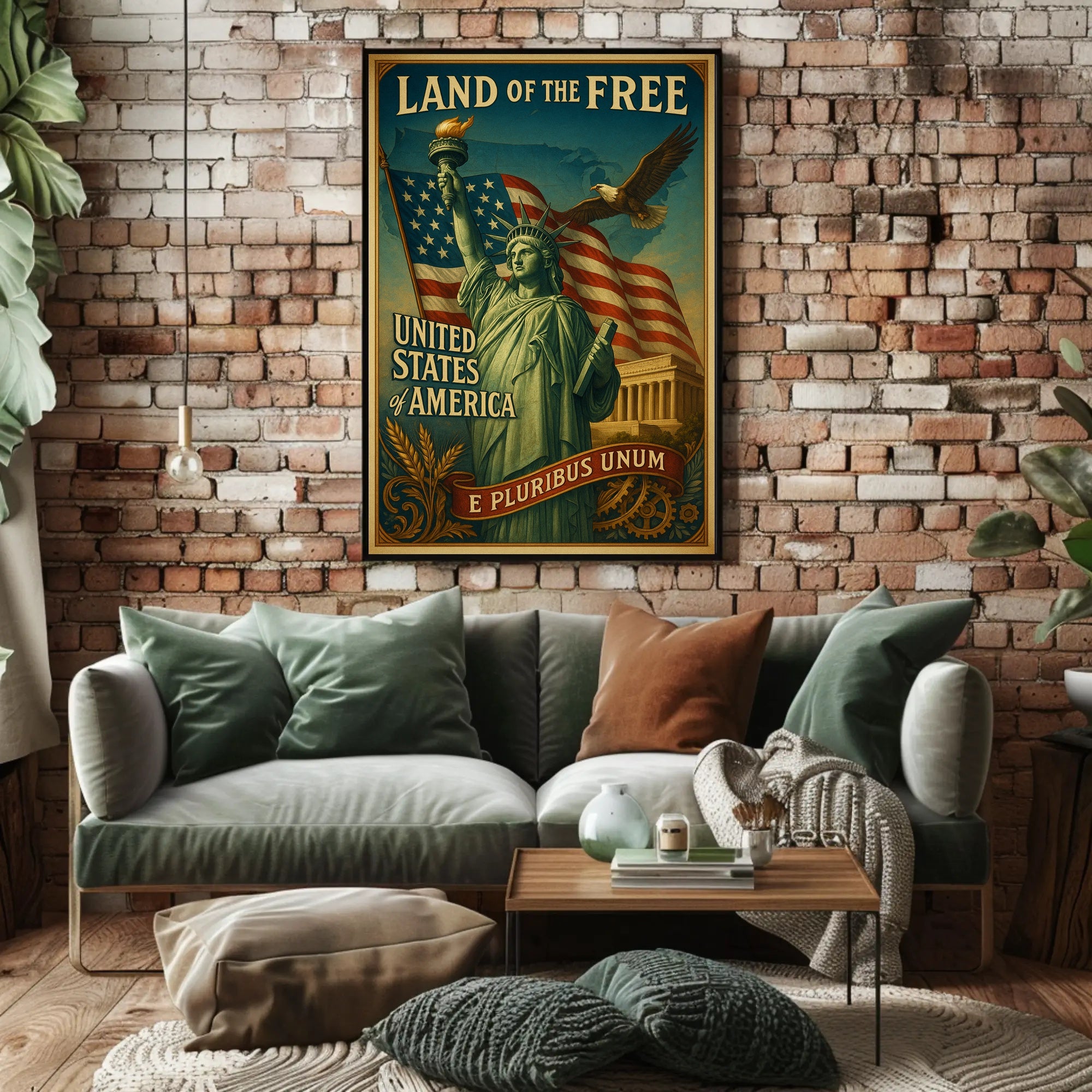 Land Of The Free Poster PosterGoat