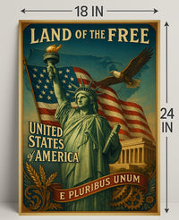 Land Of The Free Poster PosterGoat