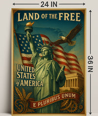 Land Of The Free Poster PosterGoat