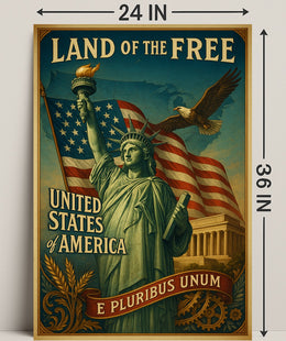 Land Of The Free Poster PosterGoat