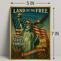 Land Of The Free Poster PosterGoat