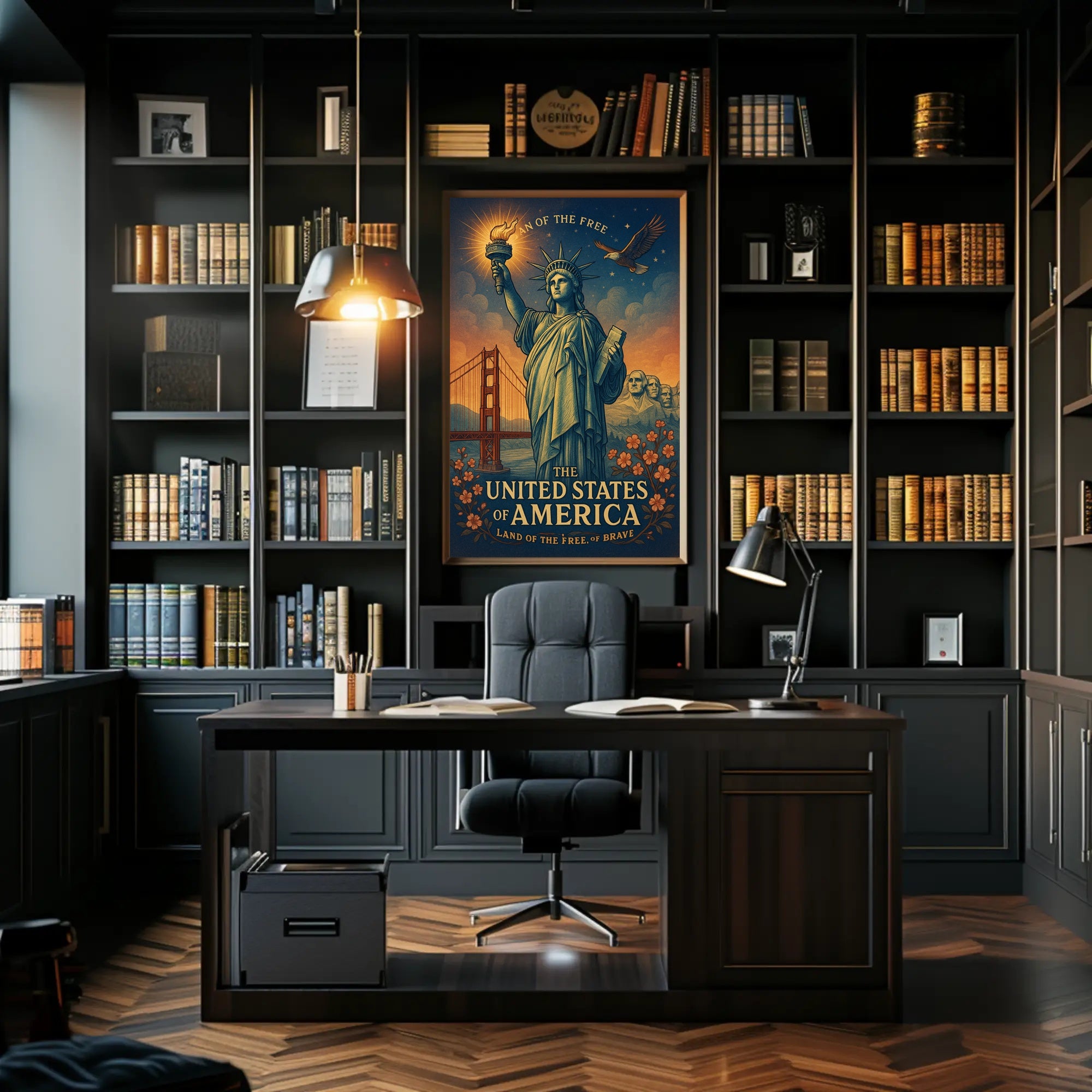 Land Of The Free Poster PosterGoat