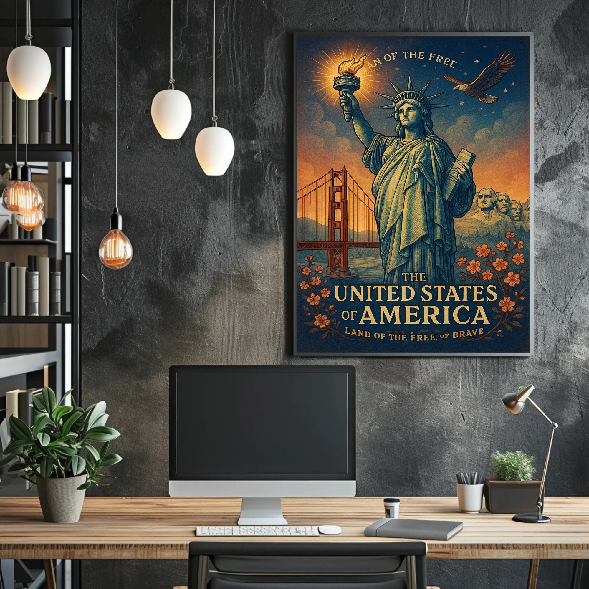 Land Of The Free Poster PosterGoat