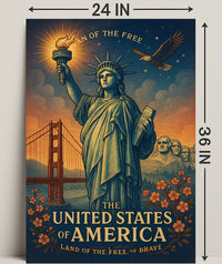 Land Of The Free Poster PosterGoat