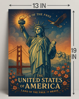 Land Of The Free Poster PosterGoat