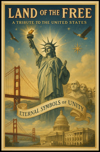 Land Of The Free Poster PosterGoat