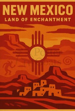 Land of Enchantment New Mexico Travel Poster PosterGoat